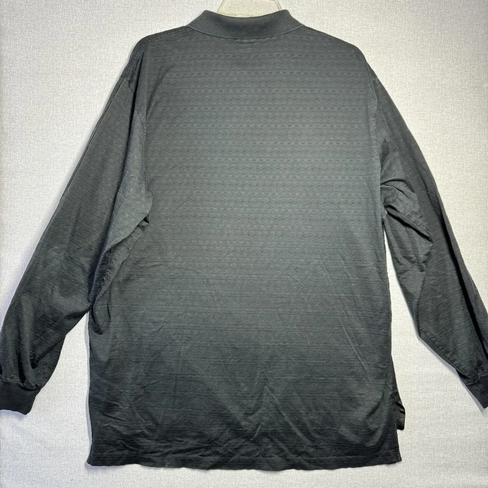 Ralph Lauren Polo Golf Shirt Mens XL Black‎ Long Sleeve Pima Cotton